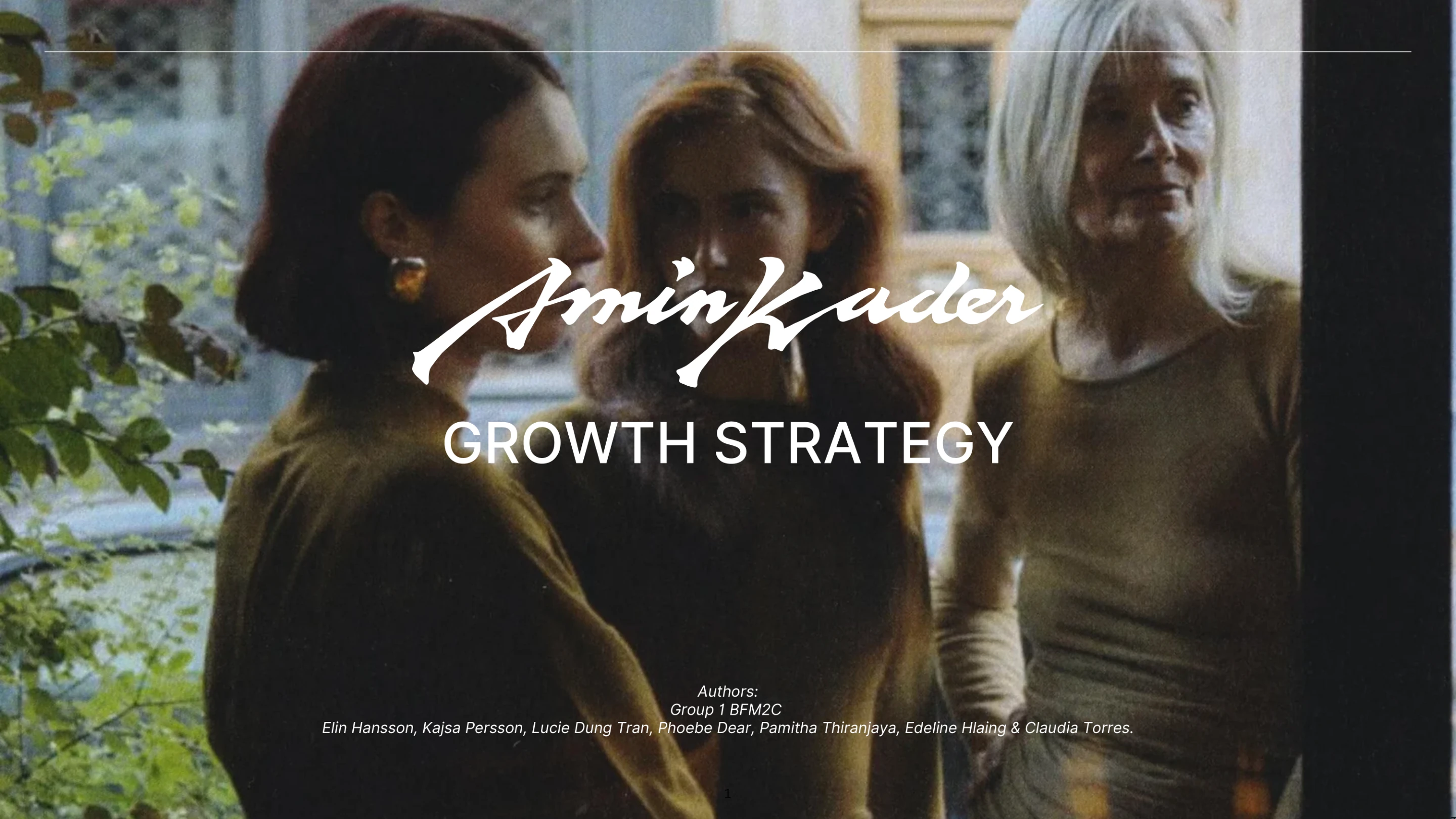 Amin Kader Growth Strategy - Slide 1