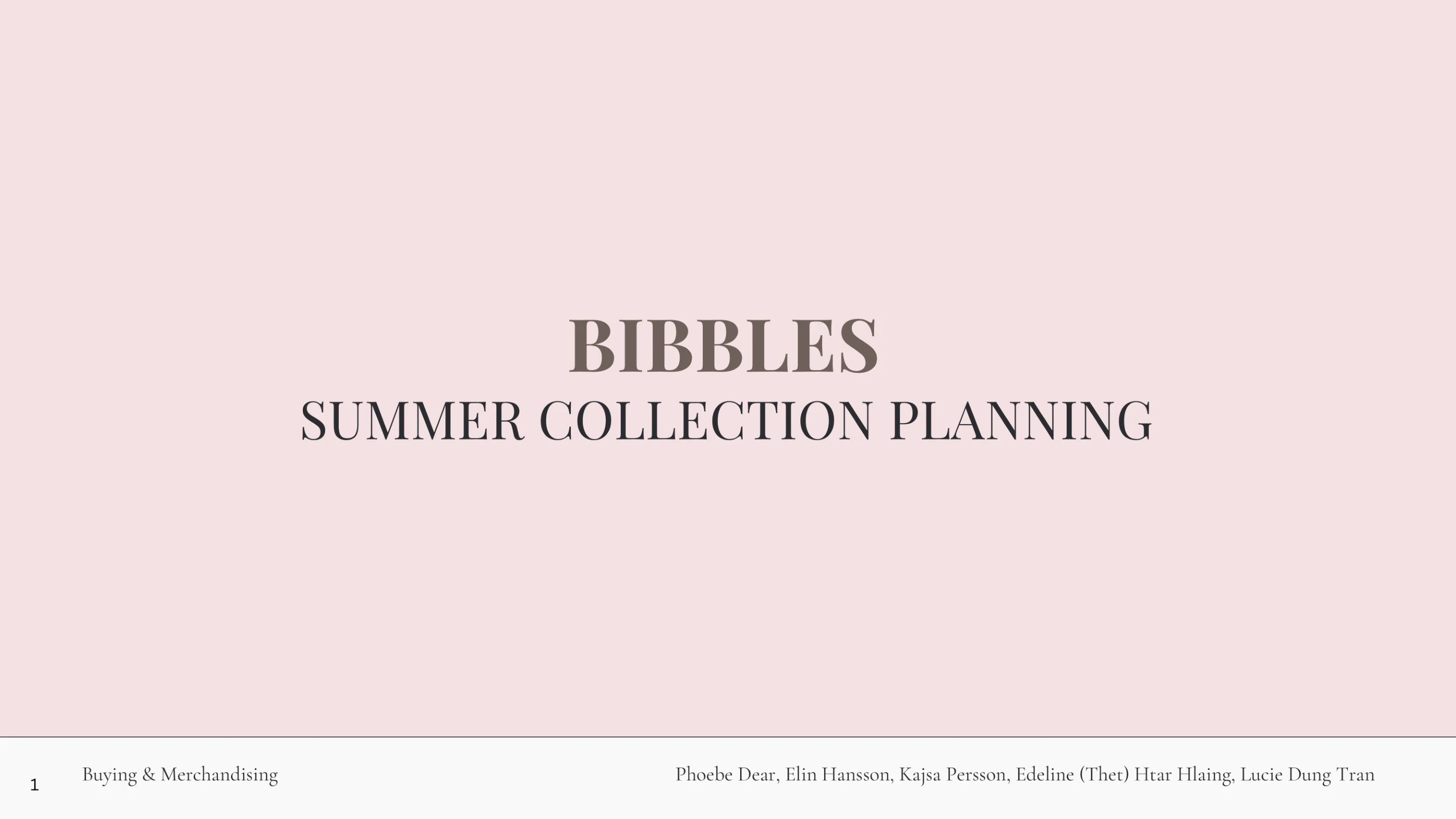 Buying & Merchandising - Slide 1
